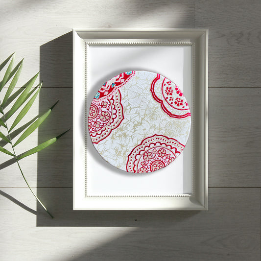 Mandalas på sprucken is